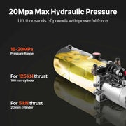 Load image into Gallery viewer, Amocart Hydraulic Power Unit 3200 PSI Max Relief Pressure & 0.91GPM Flow Rate with Metal Reservoir for Dump Trailer Car Lifting
