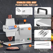 Load image into Gallery viewer, SucceBuy 17inch 54 Blades Commercial Meat Tenderizer 450W Electric Meat Tenderizer Machine for Pork Chicken Fish