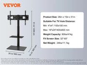 Load image into Gallery viewer, SucceBuy TV Stand Mount Swivel Tall TV Stand for 32-65/70 inch TV Height Adjustable Portable Floor TV Stand Max VESA 600 x 800mm