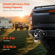 Bild in Galerie-Viewer laden, Amocart 20000/30000Lbs Pintle Hook Trailer Receiver Hooks Combination 2-5/16in Hitch Ball fits 2.5-3in Lunette Ring for Truck