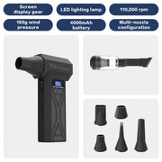 Load image into Gallery viewer, Powerful Air Blower 130000Rpm 4 Gear Adjustable Turbo Jet Blower With Led Light Battery Display Cordless Compressed Air Duster