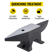Load image into Gallery viewer, SucceBuy 10-60Kg Steel Single Round Horn Anvil Steel Block Blacksmith Bench Tool Jewelry Making Manual Equipment for Metalsmiths - AMOCART