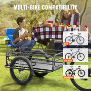 Load image into Gallery viewer, Amocart 275 lbs Bike Cargo Trailer Bicycle Wagon Cart Foldable Compact Storage with Universal Hitch 20" Wheels fits Most Bike