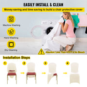 Load image into Gallery viewer, SucceBuy 100Pcs Wedding Chair Covers Stretch Polyester Spandex Slipcover Folding Flat Front Chair Covers for Hotel Dining Party
