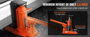 Load image into Gallery viewer, SucceBuy Hydraulic Toe Jack 2.5 Ton On Toe Toe Jack Lift 5T On Top Lift Capacity Machine Jack 0.8-5.3 in Toe Height 8.9-13.4 Top