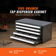 Bild in Galerie-Viewer laden, Amocart Steel Drill Dispenser Organizer Cabinet Storage Drill Bit Dispenser Cabinet Three-Drawer Drill Bit Organizer Cabinet