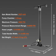 Load image into Gallery viewer, SucceBuy PCP Hand Pump 4 Stage 30Mpa 4500PSI High Pressure Air Rifile Filling Stirrup Pump for Airguns, Paintball Filling, Tire