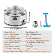 Load image into Gallery viewer, SucceBuy Metal Lathe Chuck 4-Jaw 2.75" or 3.75" Diameter Turning Machine Accessories Self-centering Tool for Precision Machining - AMOCART