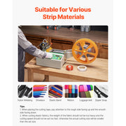 Bild in Galerie-Viewer laden, SucceBuy Automatic Webbing Cutting Machine Hot Cold Ribbon Cutting Machine with Adjustable Temperature LCD Display for Shoelaces