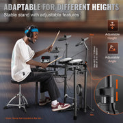 Bild in Galerie-Viewer laden, Amocart Electric Drum Set 32 Drum Kits & 480 Sounds, USB MIDI Supported 8 / 10 in Quiet Mesh+10 in Cymbals Drum Sticks Easy Use