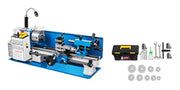 Bild in Galerie-Viewer laden, Amocart Mini Metal Lathe Machine 7"x14" 550W 180x350mm Variable Speed + 3 Jaw Chuck for Metalworking Turning Drilling Threading