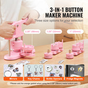 Load image into Gallery viewer, SucceBuy 3-IN-1 Button Maker Button Maker Machine with Panda Magic Book Ergonomic Arc Handle Punch Press Kit - AMOCART