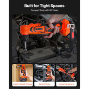 Bild in Galerie-Viewer laden, Amocart Right Angle Drill 3/8Inch Chuck 90 Degree Cordless Right Angle Drill with Brushless Motor Battery Charger and Belt Clip