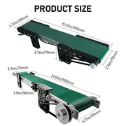 Load image into Gallery viewer, Small Desktop Belt Conveyor with Speed Controller Motor Mini Conveyor System Portable Conveyor Belt for Material Handling