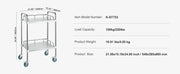 Charger l'image dans la visionneuse de galerie, Amocart Lab Trolley 3-Layer Rolling Cart Metal Mobile Trolley 220 lbs Weight Capacity for Lab Clinic Beauty and Salon