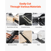Load image into Gallery viewer, SucceBuy Sliding Compound Miter Saw 12-Inch Blade 15Amp Motor 60-Tooth Corded Double Bevel Sliding Miter Saw LED Alignment