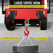 Load image into Gallery viewer, SucceBuy Forklift Lifting Hoist Swivel Hook Mobile Crane 4400 lbs 2 Ton Lift Mobile Crane Attachments for Garage Workshop