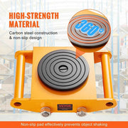 Load image into Gallery viewer, Amocart 6T Machinery Skate Dolly Industrial Mover with 4 Wheels and 360° Rotation Non-Slip Cap for Warehouse Workshop Factory