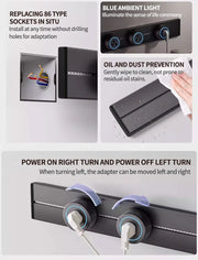 Bild in Galerie-Viewer laden, Wall power rail socket, kitchen aluminum expansion socket 40cm 50cm, built-in socket on countertop