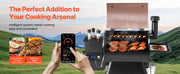Charger l'image dans la visionneuse de galerie, WiFi App-Controlled Pellet Grill, SucceBuy BBQ Smoker with LCD Controller for Camping