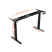 Charger l'image dans la visionneuse de galerie, SucceBuy Standing Desk Frame Electric Stand Up Computer Desk Legs Ergonomic DIY Workstation Base for Home Office Black white