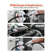 Load image into Gallery viewer, SucceBuy Hydraulic Hose Crimper with Dies Snap-On & Carrying Case Hydraulic A/C Hoses Crimping Tool for Air Conditioning Repair