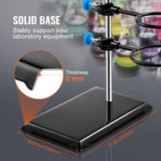Bild in Galerie-Viewer laden, Amocart Lab Stand Support Laboratory Retort Support Stand Set Steel Lab Stand 23.6" Rod and 8.3" x 5.3" Cast Iron Base w/ Clamp