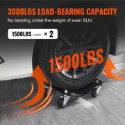 Load image into Gallery viewer, SucceBuy Car Tire Wheel Trolley Dollies 2/4PCS 1500lb Weight Capacity Vehicle Skate Moving Tire with 4 Casters Auto Repair Mover