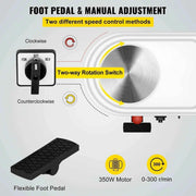 Load image into Gallery viewer, SucceBuy Electric Pottery Wheel Machine 28cm 350W Manual Handle Foot Pedal for School Ceramic Clay Working Forming DIY Art Craft
