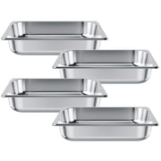 Charger l'image dans la visionneuse de galerie, Amocart 2 4 6 Pack Stainless Steam Hotel Pan 1/2 Size Table Steam Pan Anti Jam Restaurant Supplies Rustproof Catering Storage