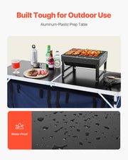 Load image into Gallery viewer, Amocart Camping Kitchen Table Folding Outdoor Cooking Table Aluminum Lightweight Portable Cook Station Foldable Camp Table