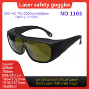 Load image into Gallery viewer, Laser Protection laser glasses 10600nm OD6 UV400 532nm 808nm 1064nm Laser Safety Glasses IPL glases Laser Protective glasses