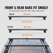 Load image into Gallery viewer, Amocart Roof Rack Cross Bars with Grooved Side Rails 200lbs Aluminum Crossbars with Locks for Rooftop Cargo Carrier Bag Luggage