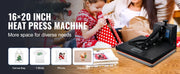 Load image into Gallery viewer, Amocart Heat Press Machine 15"x15"/ 16"x20" /16"x24" Sublimation Printer Manual Clamshell Transfer on DIY T-shirt Pillow