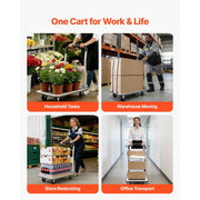 Load image into Gallery viewer, SucceBuy 330/660 lbs Foldable Push Cart Dolly with Swivel Wheels Moving Platform Truck Push Handle Flatbed Cart for Easy Storage