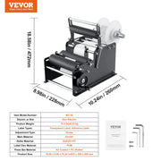 Bild in Galerie-Viewer laden, SucceBuy Manual Round Bottle Labeling Machine 15-20pcs/min Adjustable Labeler for Bottles Dia 0.78-4.72 in (with Pressing Bar)