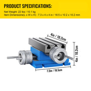 Load image into Gallery viewer, SucceBuy Milling Working Table 7.3 X 4 Inch Worktable Compound Slide Table for All Drill Stands Bench Drilling Milling Machine