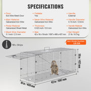 Load image into Gallery viewer, Live Animal Cage Trap Humane Cat Rodent Control Folding with Handle for Rabbits Stray Cats Squirrels Raccoons Groundhog