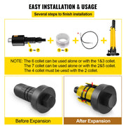 Load image into Gallery viewer, Amocart 10Ton Hydraulic Exhaust Pipe Expander Kit 1-5/8 to 4-1/4Inch Manual Automotive Muffler Pipe Stretcher Expanding Tool