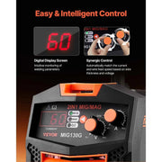Load image into Gallery viewer, Amocart MIG Welder 130A 2-in-1 Flux Core Weding Machine Portable Mig Welder with Inverter Technology Digital Display Screen