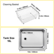 Load image into Gallery viewer, Amocart 15L Ultrasonic Cleaner Lave-Dishes Portable Washing Machine with Digital Timer Ultrasound Home Jewelry Clean Appliances