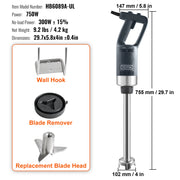 Load image into Gallery viewer, SucceBuy 16" Commercial Immersion Blender Heavy Duty Hand Mixer Multi-Purpose Portable Mixer for Soup Smoothie Puree Baby Food - AMOCART