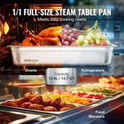 Load image into Gallery viewer, Amocart 4Pack Hotel Pans Full Size Anti-Jam Steam Pan with Lid Stainless Steel Steam Table Pan 4-Inch Deep Commercial Table Pan