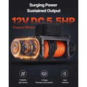 Load image into Gallery viewer, SucceBuy 10000/12000/13500 lbs Electric Winch 12V DC Truck Car Winch with 90 ft Synthetic Rope for Towing Off-Road SUV Jeep