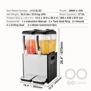 Load image into Gallery viewer, SucceBuy 1/2 Tanks Commercial Beverage Dispenser 10L/12L/18L Per Tank Juice Dispenser Stainless Steel Ice Tea Drink Machine