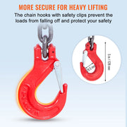 Bild in Galerie-Viewer laden, Amocart Chain Sling 5/16in X 5 Ft Lifting Chains with Hooks G80 Engine Chain Hoist Lifts Lifting Sling Chains for Engine Hoist