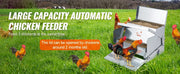 Load image into Gallery viewer, SucceBuy Automatic Chicken Feeder 25 lbs Capacity Feeds 10 Chickens up to 11 Days Galvanized Steel Poultry Feeder