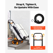 Load image into Gallery viewer, Amocart 440/770 lbs Stair Climbing Cart Folding Trolley Cart with Telescoping Handle 6 Wheels 2 Bungee Cords for Home Groceries