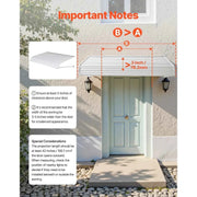 Load image into Gallery viewer, Amocart Aluminum Awning 60 x 42in Durable Window Awning Door Canopy Lightweight Stable Aluminum Awning Exterior Rain Protection