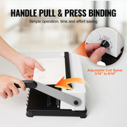 Load image into Gallery viewer, SucceBuy Coil Spiral Binding Machine Manual Book Maker 34-Holes Binding 120 Sheets Punch Binder Adjustable Coil Binding Spines - AMOCART
